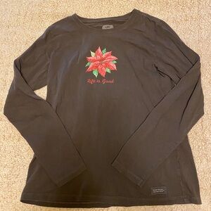 Life Is Good Charcoal Long Sleeve Shirt